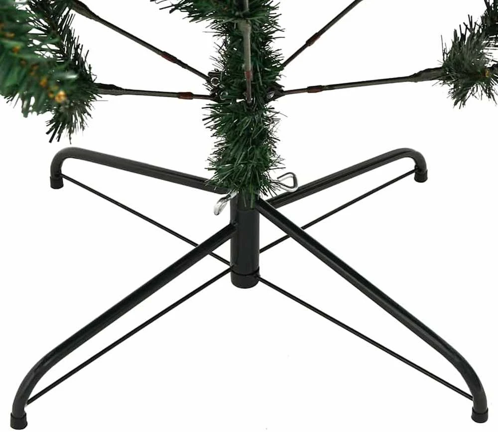 Dirbtinis sulankstomas Kalėdų medis su 300 LED Žalia 210 cm
