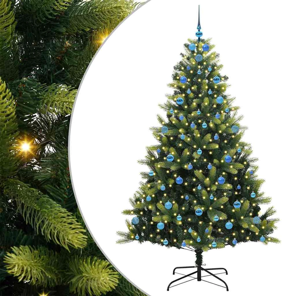 Dirbtinis sulankstomas Kalėdų medis su 300 LED Žalia 210 cm