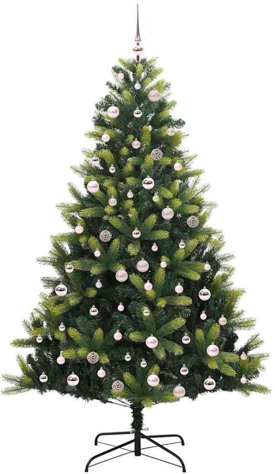 Dirbtinis sulankstomas Kalėdų medis su 300 LED Žalia 240 cm