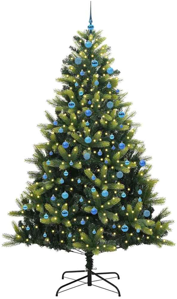 Dirbtinis sulankstomas Kalėdų medis su 300 LED Žalia 240 cm