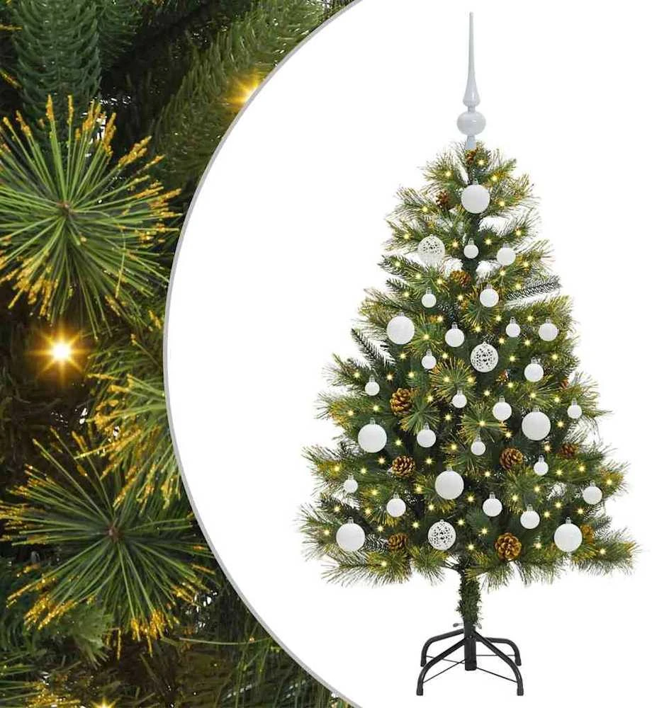 Dirbtinis sulankstomas kalėdų medis su kankorėžiais 120 cm