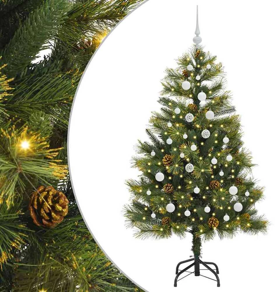 Dirbtinis sulankstomas kalėdų medis su kankorėžiais 150 cm