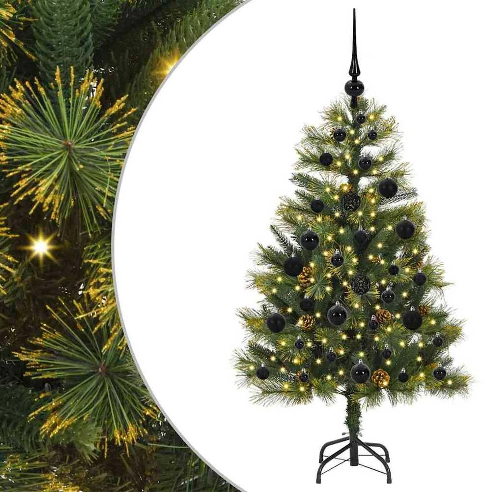 Dirbtinis sulankstomas kalėdų medis su kankorėžiais 120 cm