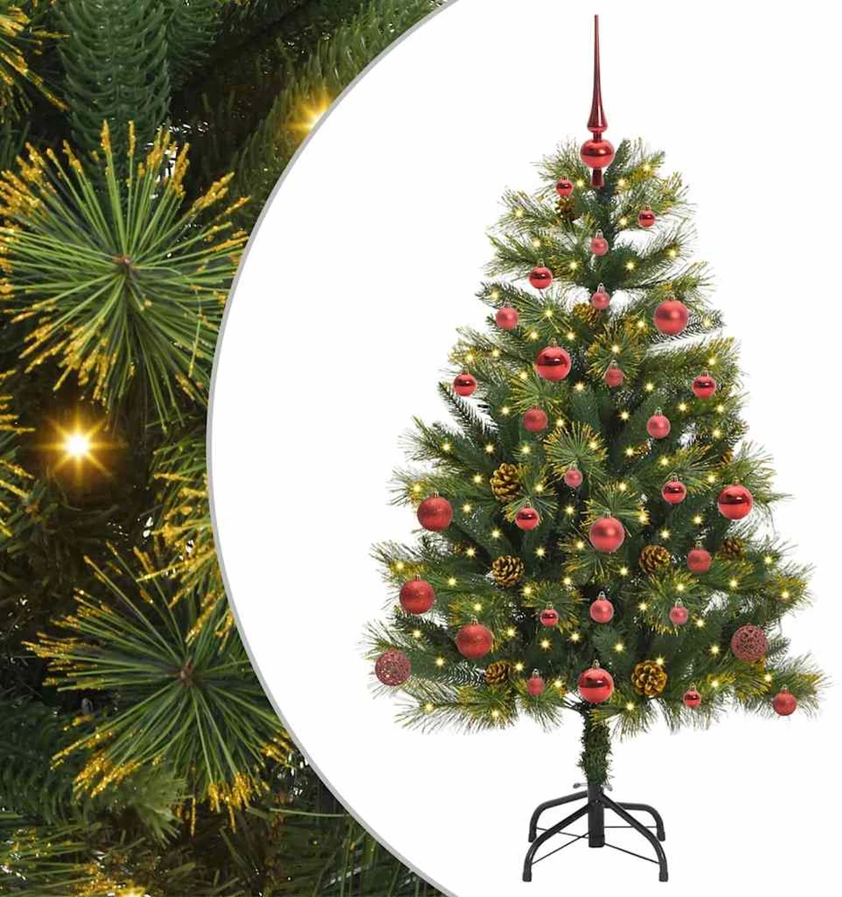 Dirbtinis sulankstomas kalėdų medis su kankorėžiais 150 cm