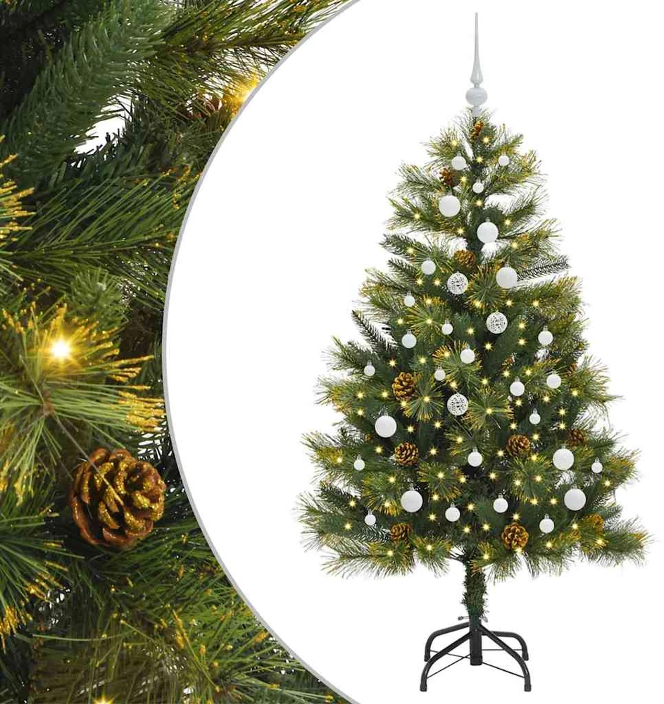 Dirbtinis sulankstomas kalėdų medis su kankorėžiais 150 cm