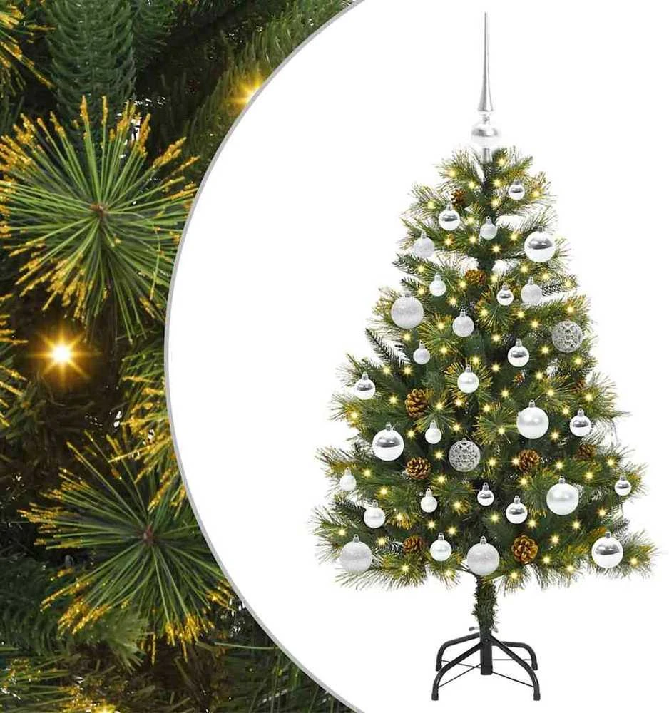 Dirbtinis sulankstomas kalėdų medis su kankorėžiais 120 cm