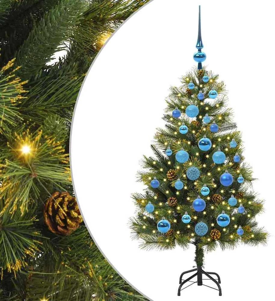 Dirbtinis sulankstomas kalėdų medis su kankorėžiais 120 cm