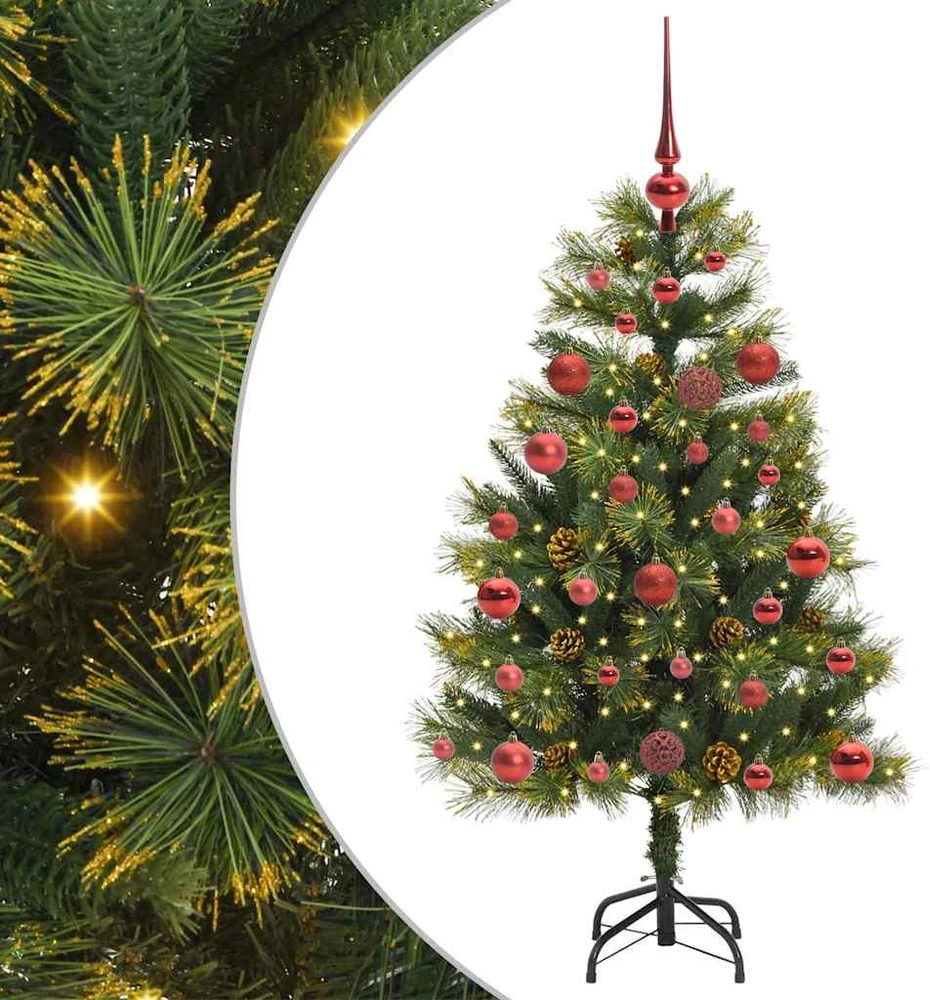 Dirbtinis sulankstomas kalėdų medis su kankorėžiais 120 cm