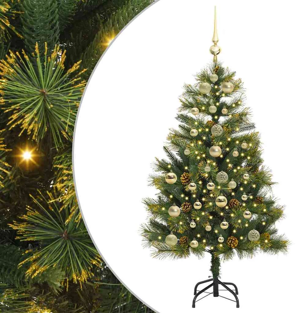 Dirbtinis sulankstomas kalėdų medis su kankorėžiais 150 cm
