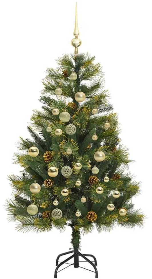 Dirbtinis sulankstomas kalėdų medis su kankorėžiais 120 cm