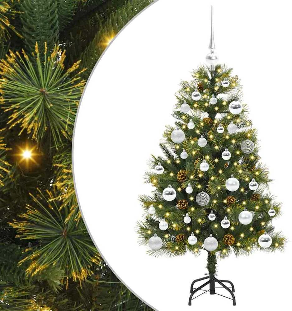 Dirbtinis sulankstomas kalėdų medis su kankorėžiais 150 cm