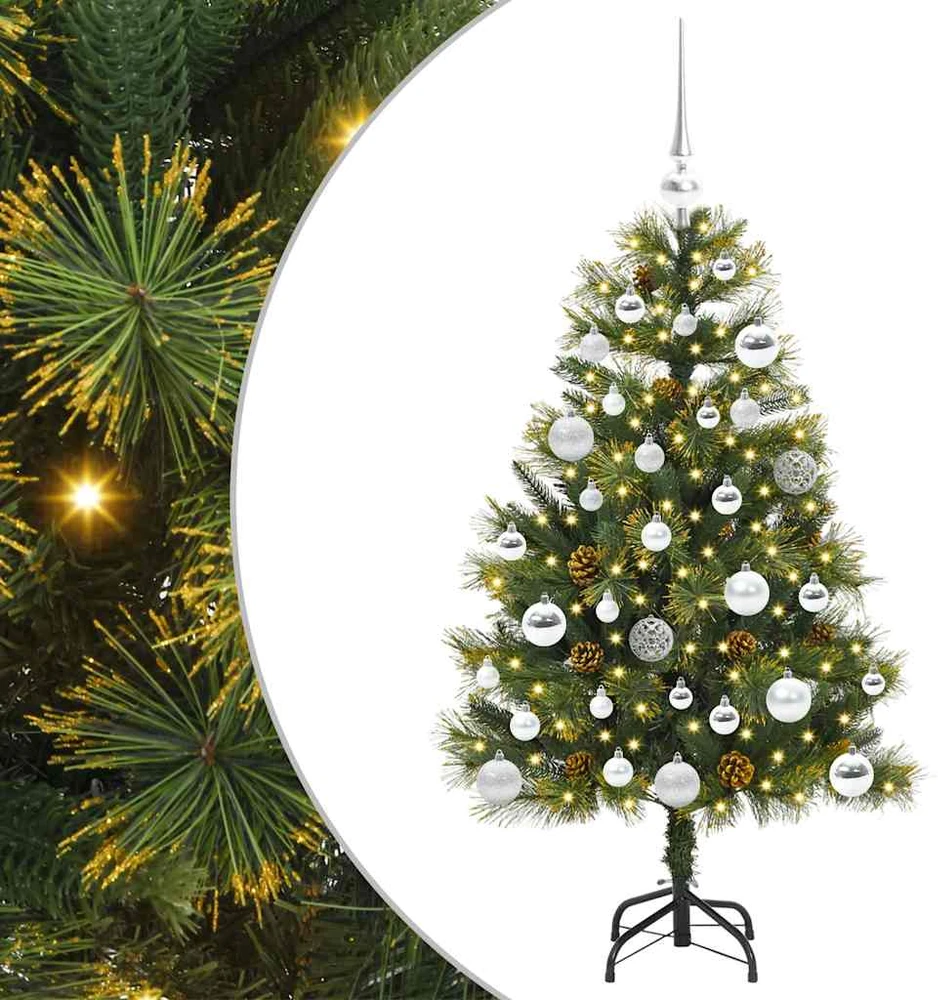 Dirbtinis sulankstomas kalėdų medis su kankorėžiais 150 cm