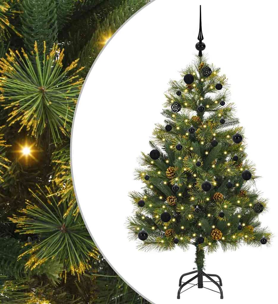 Dirbtinis sulankstomas kalėdų medis su kankorėžiais 150 cm