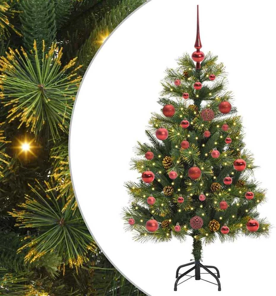 Dirbtinis sulankstomas kalėdų medis su kankorėžiais 120 cm