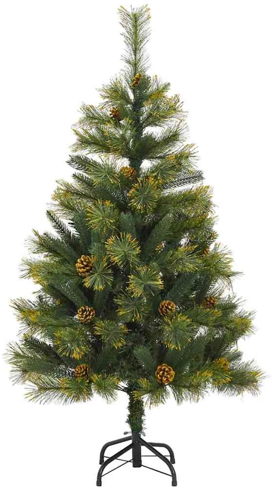 Dirbtinis sulankstomas kalėdų medis su kankorėžiais 120 cm