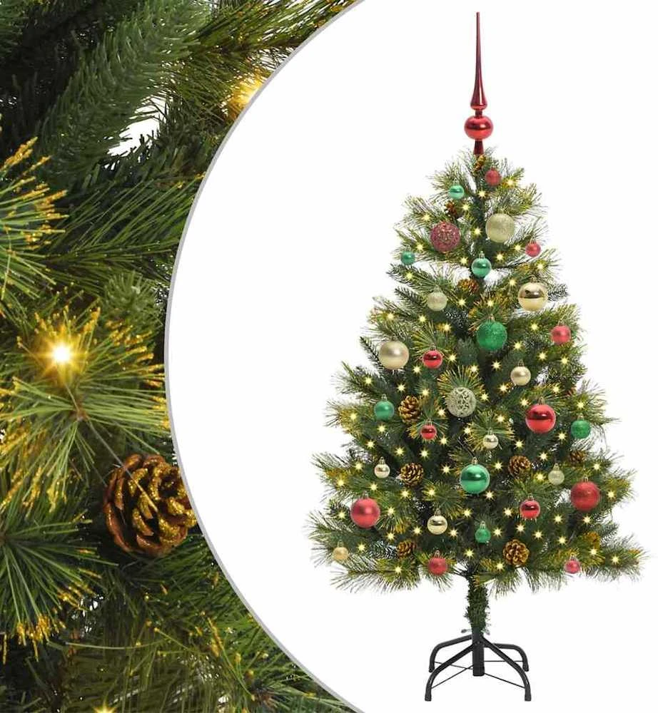 Dirbtinis sulankstomas kalėdų medis su kankorėžiais 120 cm