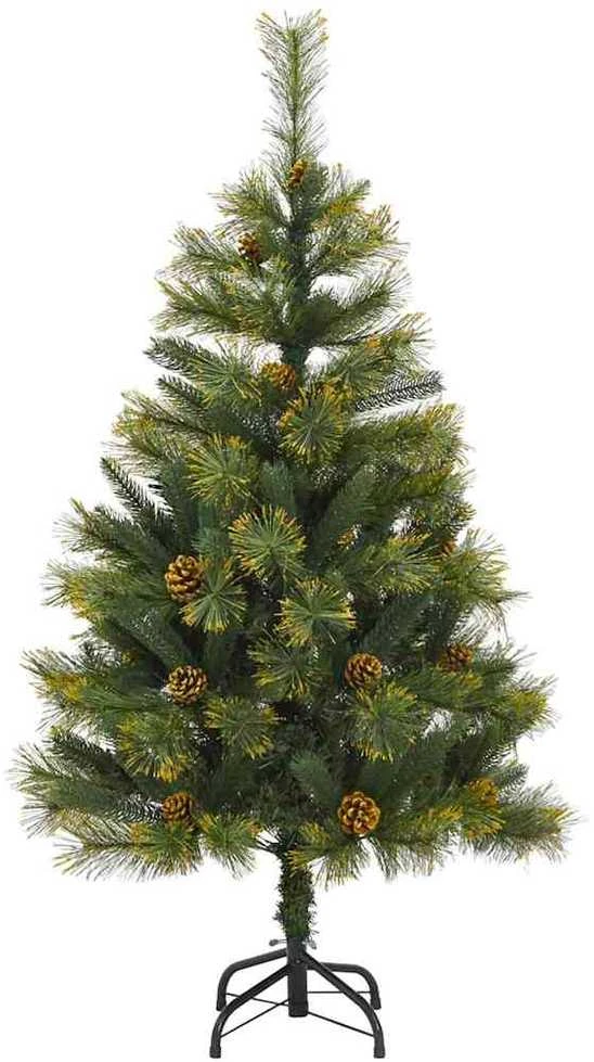 Dirbtinis sulankstomas kalėdų medis su kankorėžiais 120 cm