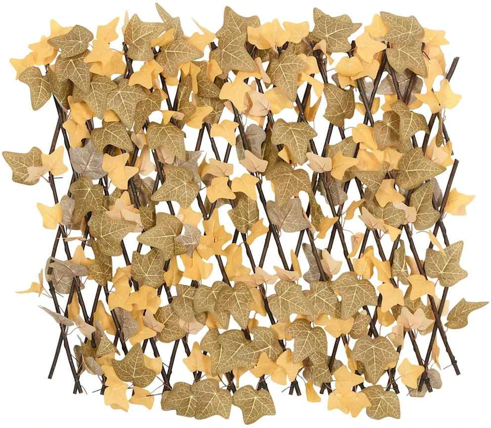 Dirbtinių klevo lapų treliažai, 5vnt., oranžiniai, 180x60cm