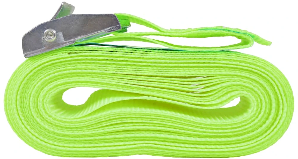 Dirželiai 10 vnt, 0,25 tonų, 5mx25mm, fluorescenciniai žali