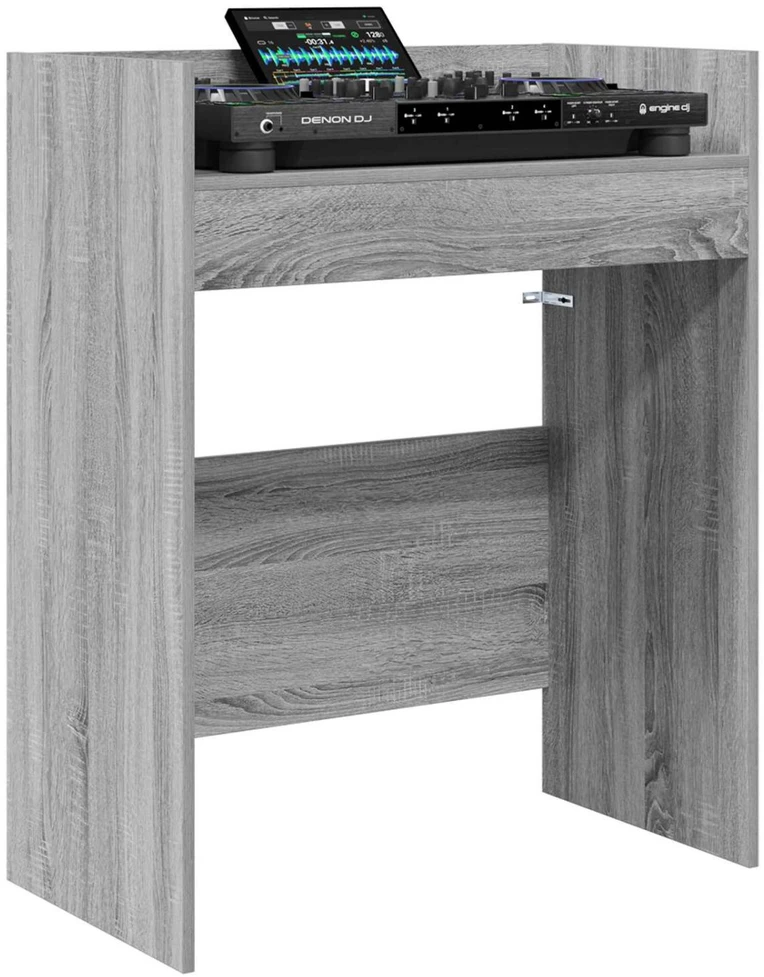 DJ stalas Pilka Sonoma 102 x 45 x 102 cm Apdirbta mediena