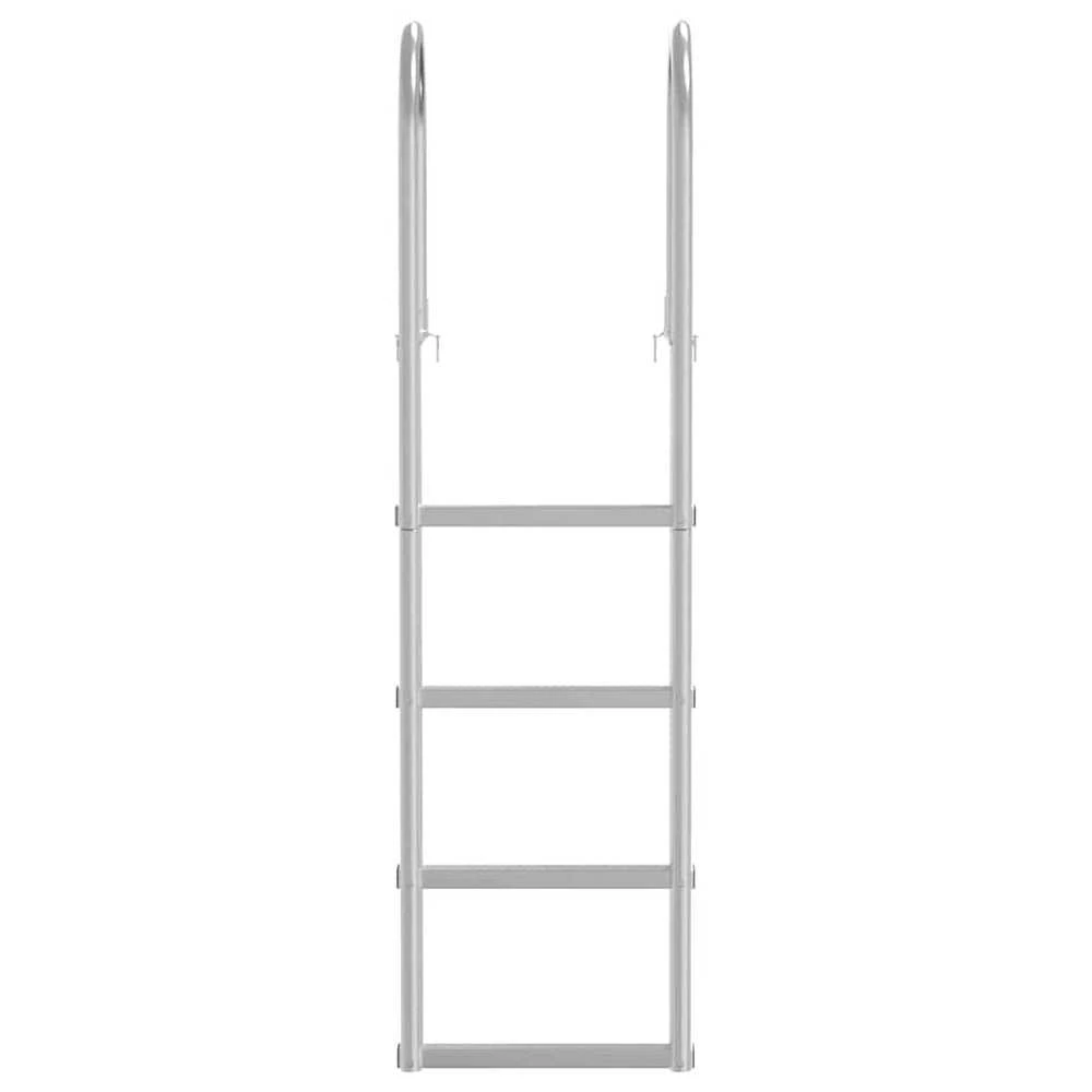 4 pakopų prieplaukos kopėčios Sidabro 45 ×11,5 ×162 cm