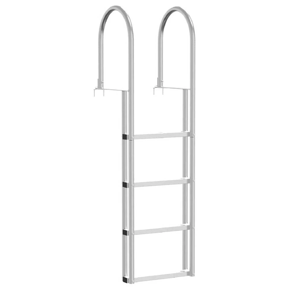 4 pakopų prieplaukos kopėčios Sidabro 45 ×11,5 ×162 cm