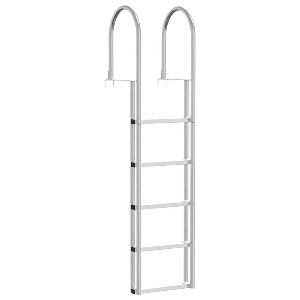 5 pakopų prieplaukos kopėčios Sidabro 45 ×11,5 ×190 cm