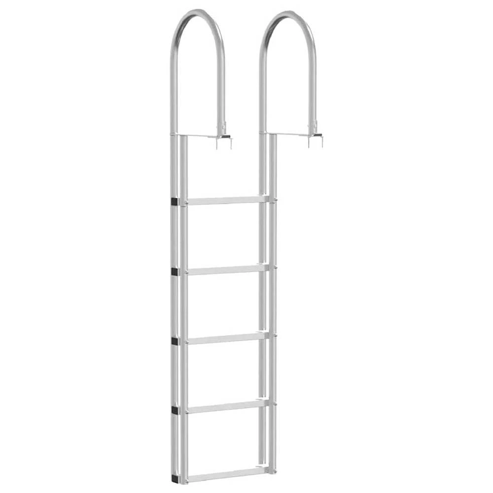 5 pakopų prieplaukos kopėčios Sidabro 45 ×11,5 ×190 cm