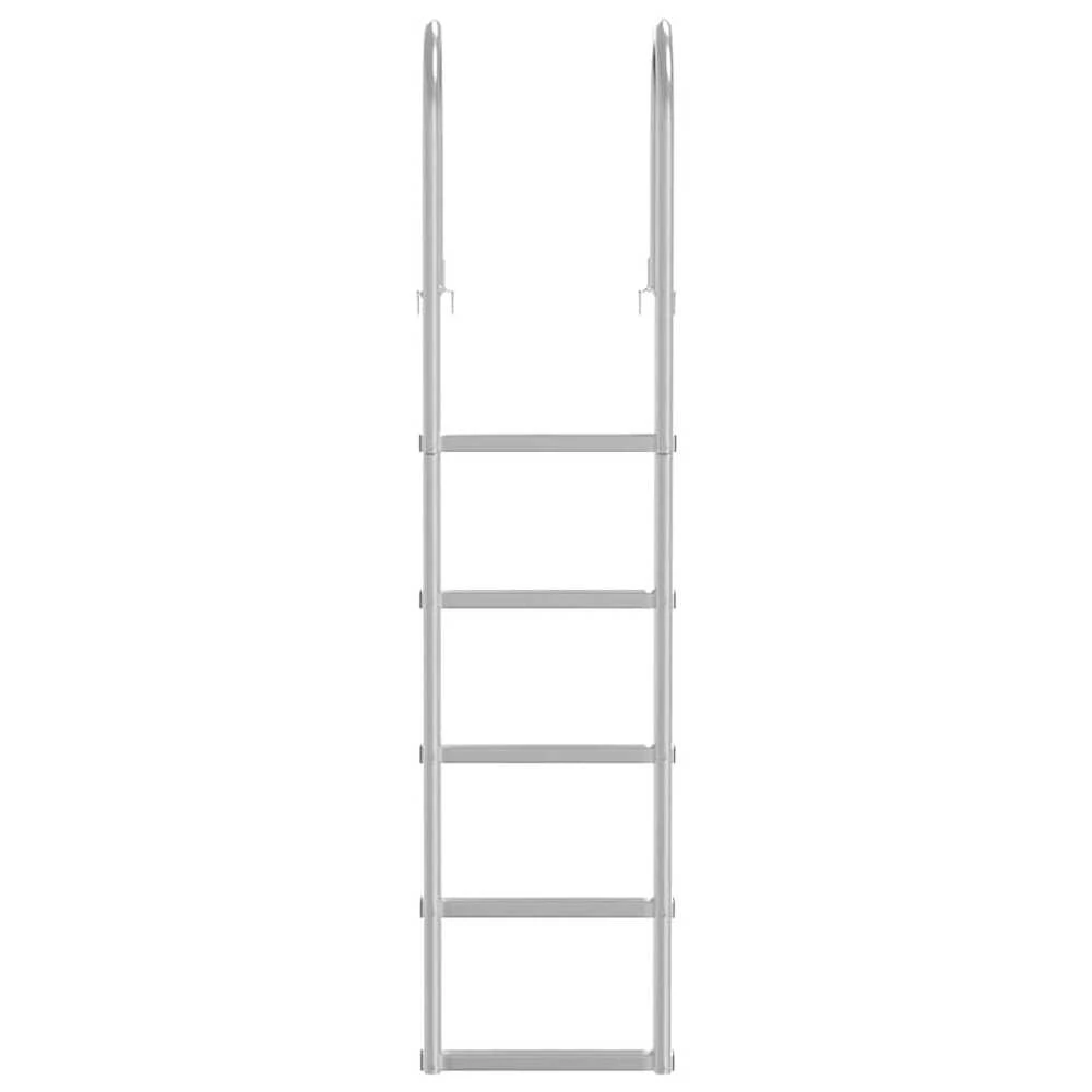 5 pakopų prieplaukos kopėčios Sidabro 45 ×11,5 ×190 cm