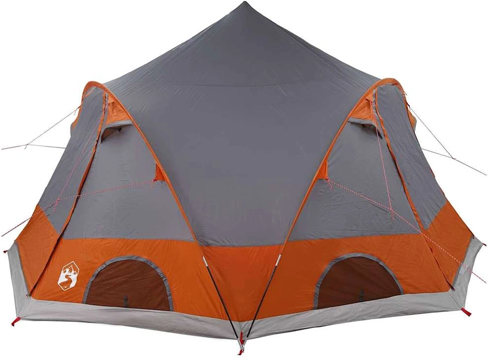 Dome palapinė 4 asmenims 4 asmeniui Pilka ir oranžinė