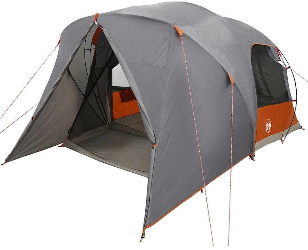 Dome palapinė 6 asmenims 6 asmeniui Pilka ir oranžinė