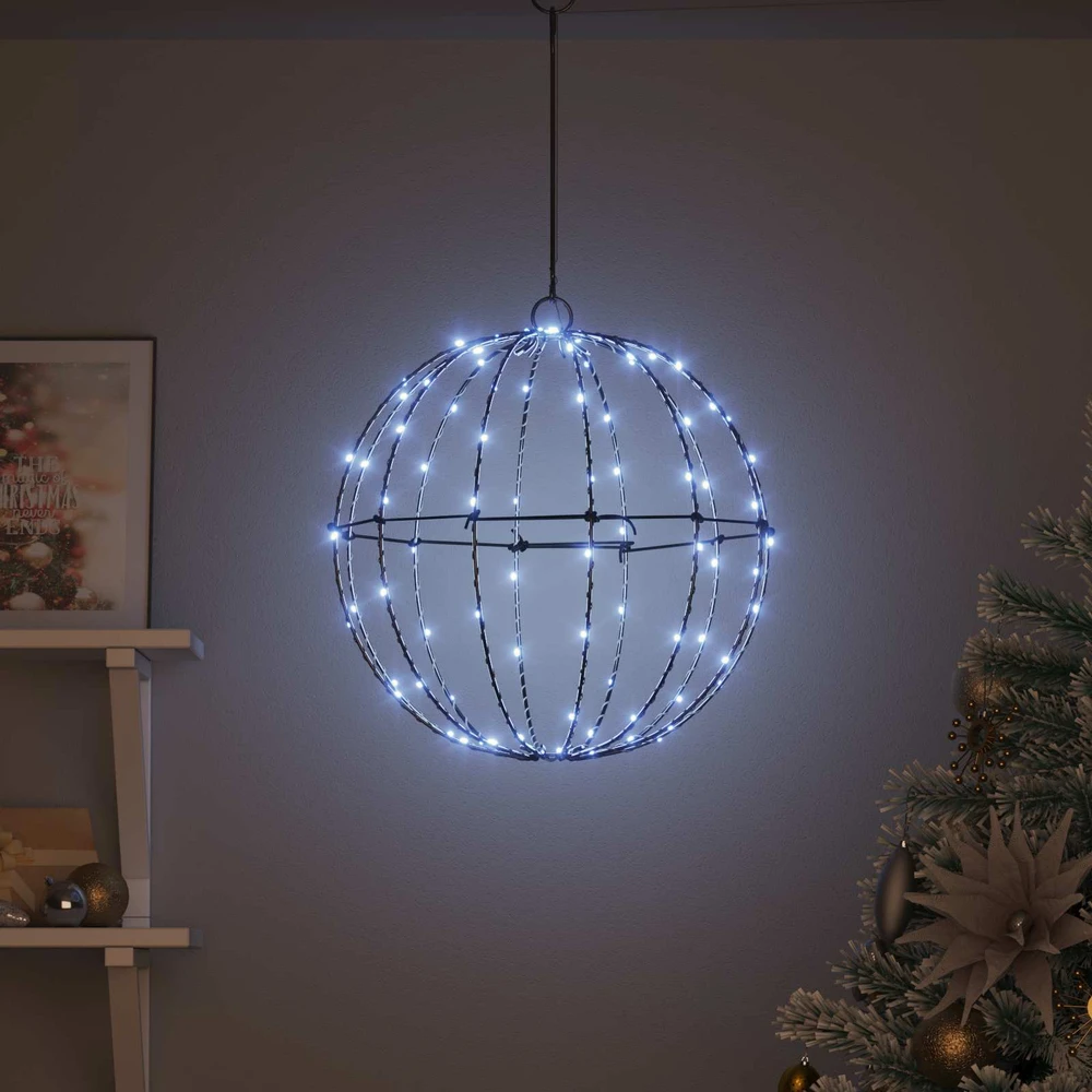 Dovana Šalta balta 40 x 40 x 42 cm Metalas 120 LED