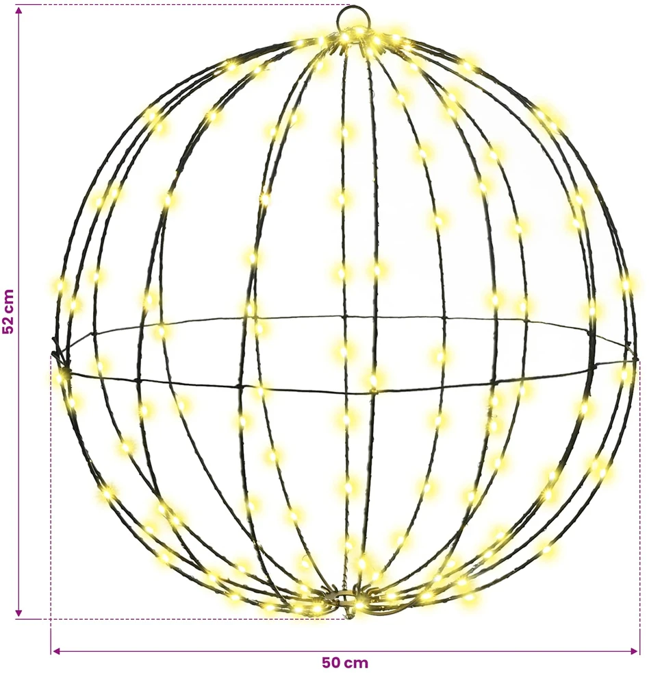 Dovana Šilta balta 50 x 50 x 52 cm Metalas 160 LED