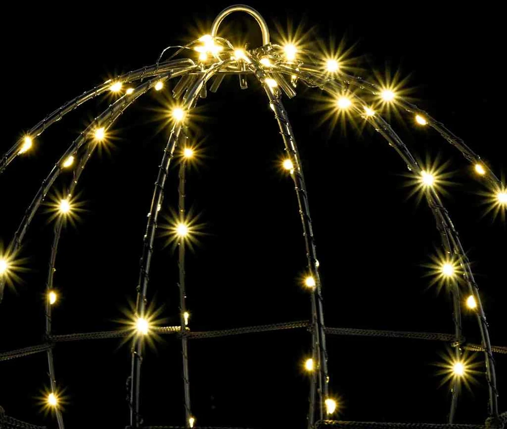 Dovana 2 vnt. Šilta balta 30 x 30 x 32 cm Metalas 192 LED
