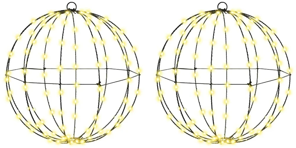 Dovana 2 vnt. Šilta balta 40 x 40 x 42 cm Metalas 192 LED