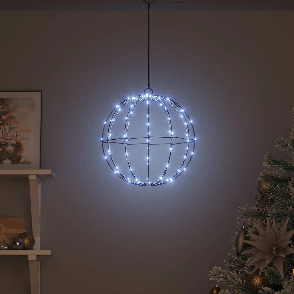 Dovana Šalta balta 30 x 30 x 32 cm Metalas 96 LED