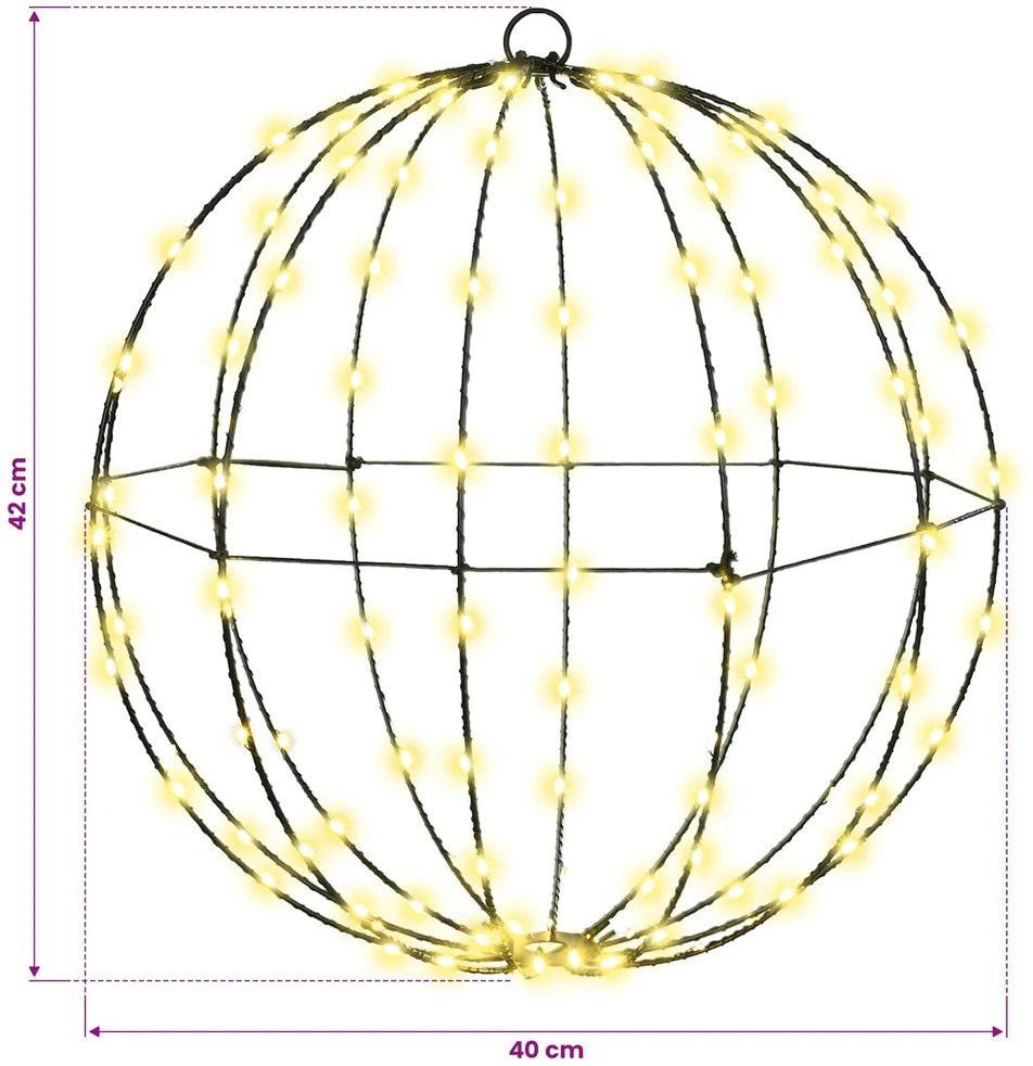 Dovana Šilta balta 40 x 40 x 42 cm Metalas 120 LED