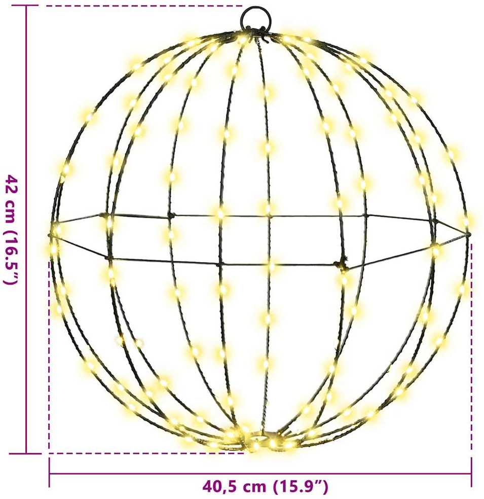 Dovana su 120 LED Šilta balta 40 cm metalas