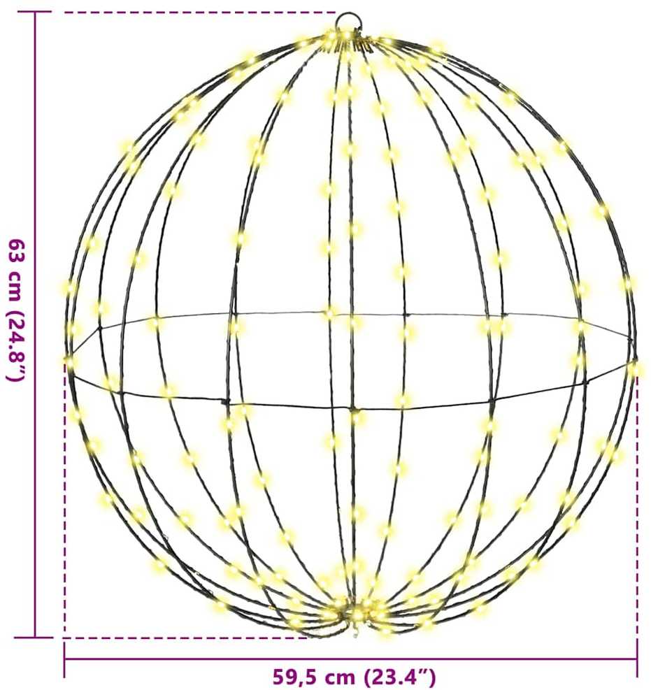 Dovana su 192 LED Šilta balta 59,5 x 59,5 x 63 cm metalas
