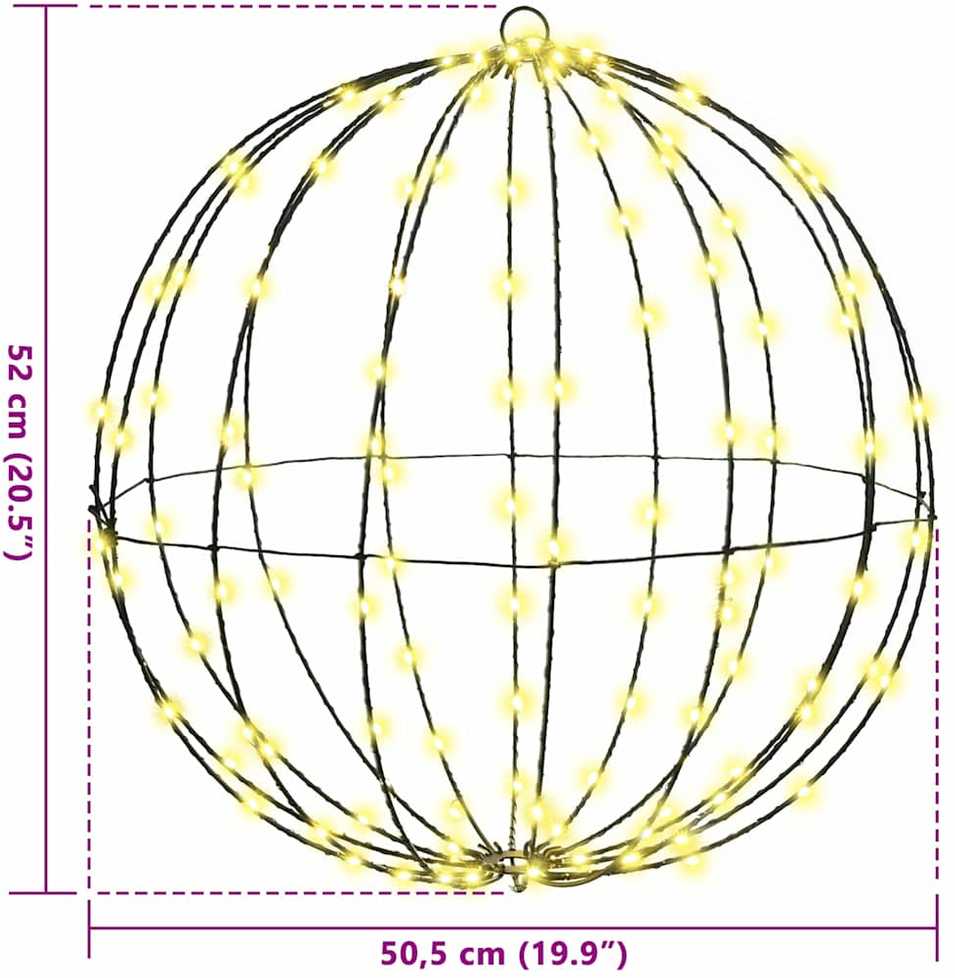 Dovana su 320 LED 2 pcs Šilta balta 50 cm metalas
