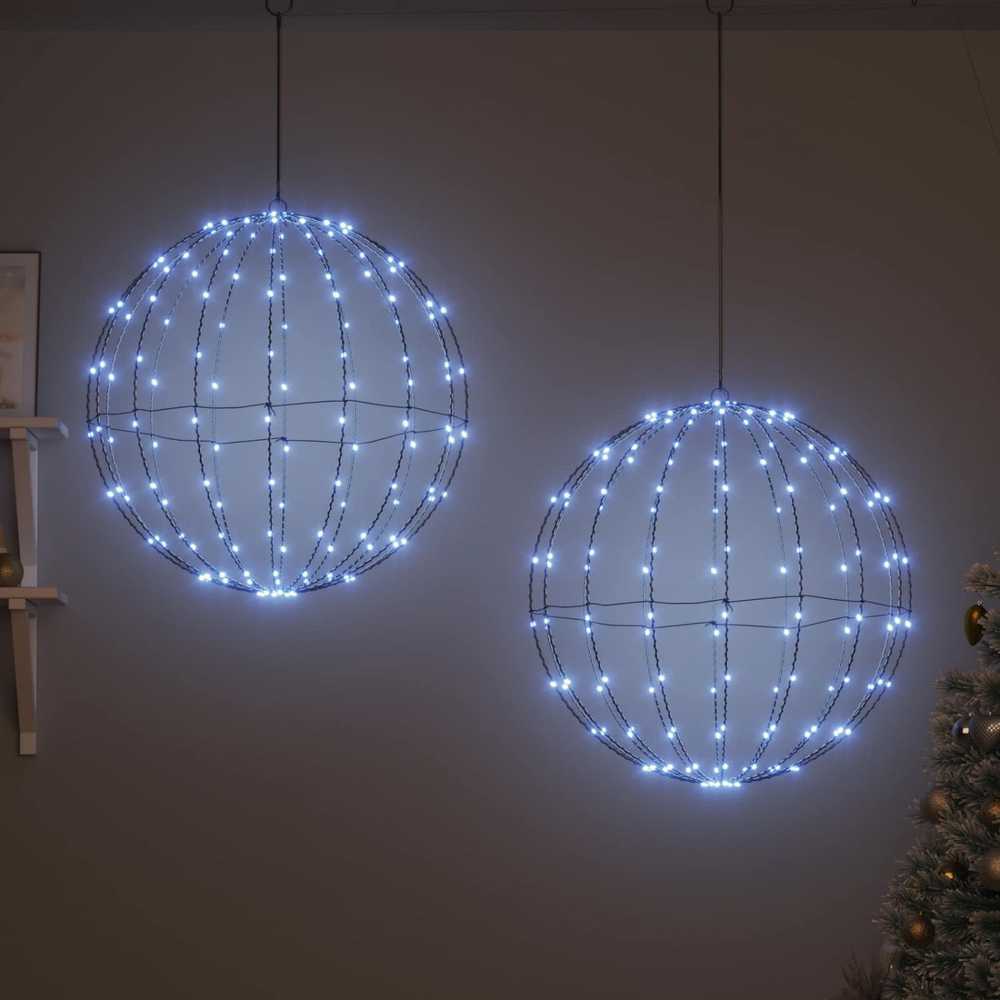 Kalėdų finialo šviesa 2 vnt. 384 LED Šalta balta