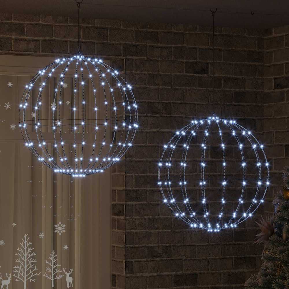Kalėdų finialo šviesa 2 vnt. 384 LED Šalta balta