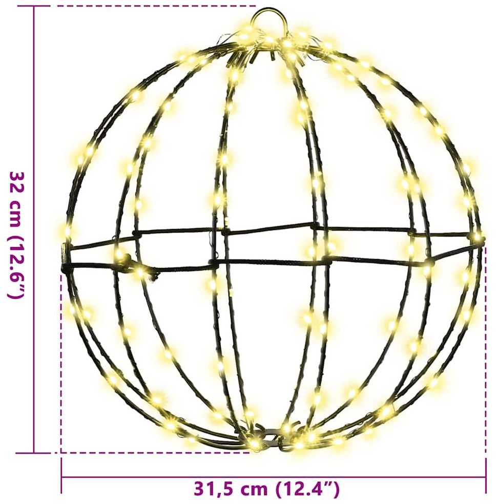 Dovana su 96 LED Šilta balta 30 cm metalas