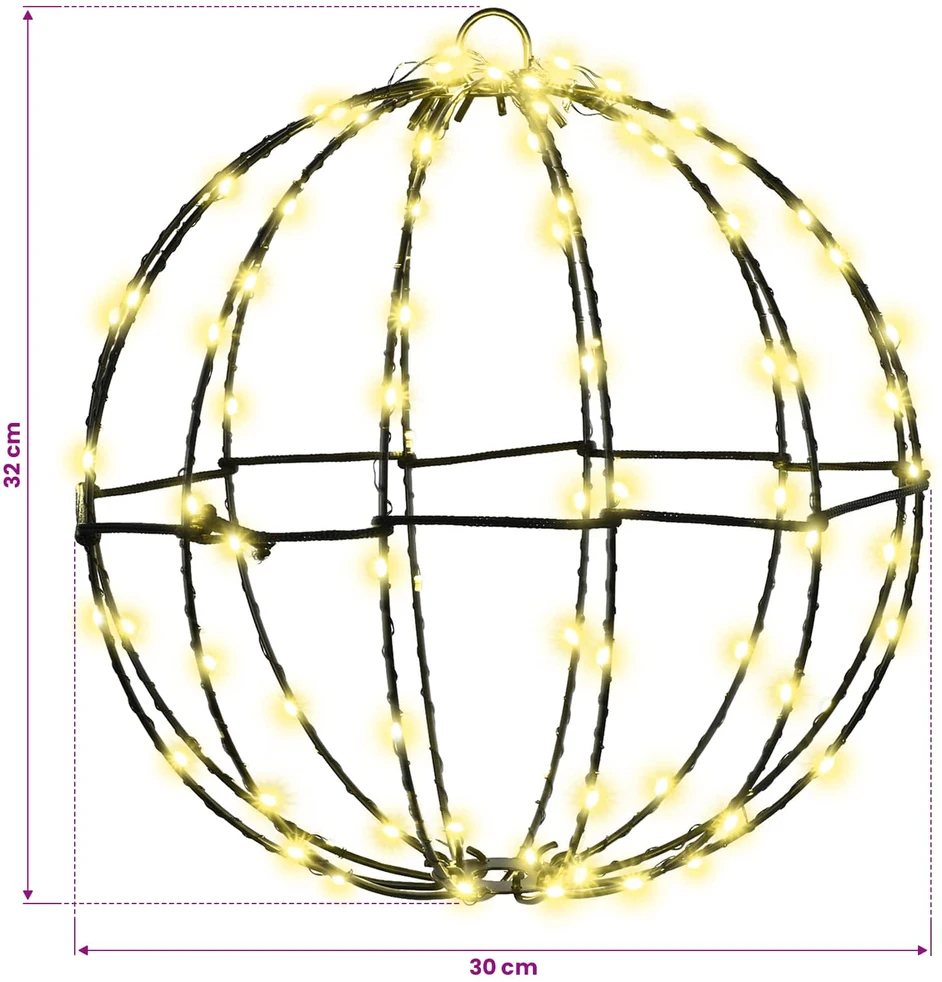 Dovana Šilta balta 30 x 30 x 32 cm Metalas 96 LED