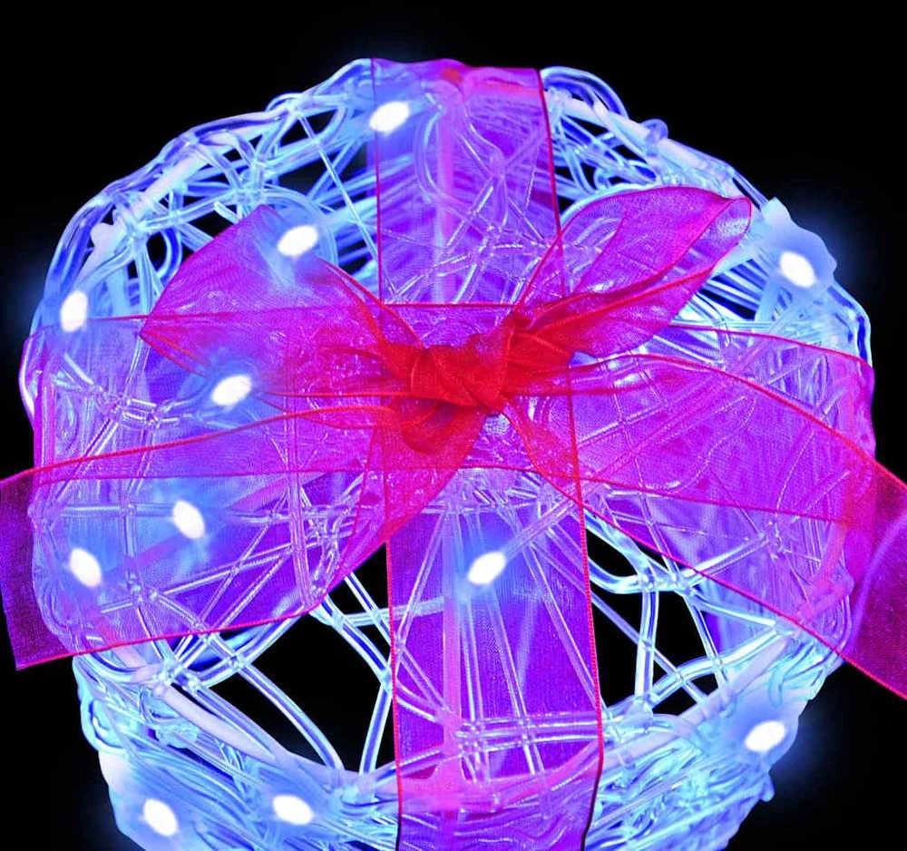 Dovanos Dėžutės Dekoracija 3 vnt. 60 LED Mėlyna 20 x 20 x 21 cm