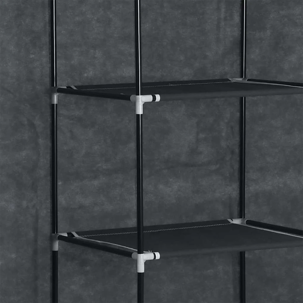 Drab. spinta su skyr. ir stryp., juoda, 150x45x175cm, audinys