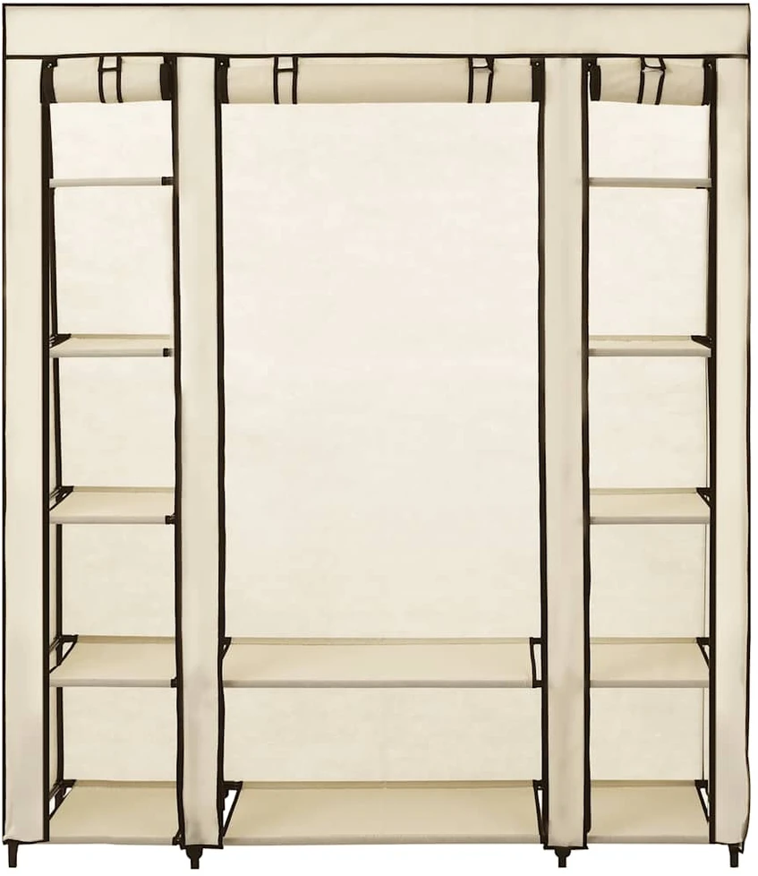 Drab. spinta su skyr. ir stryp., krem. sp., 150x45x176cm, aud.