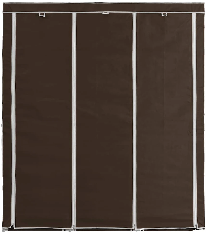 Drab. spinta su skyr. ir stryp., ruda, 150x45x175cm, audinys