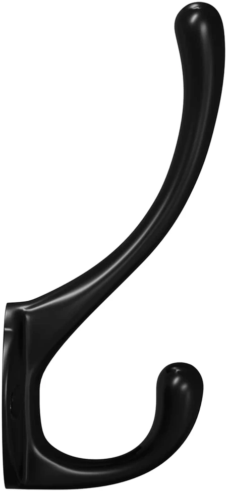 Drabužių kabliukas 12 vnt. Juoda 102 x 29 x 47mm Cinko Lydinys