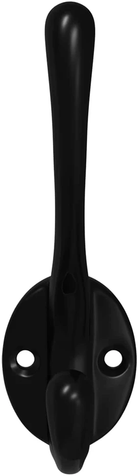 Drabužių kabliukas 12 vnt. Juoda 102 x 29 x 47mm Cinko Lydinys